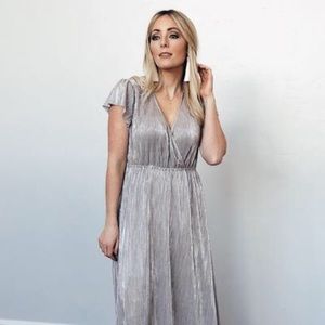 Baltic Born metallic grey dress